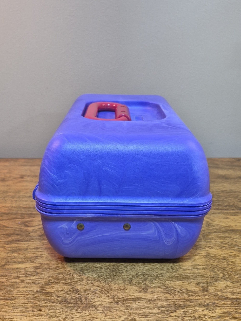 CABOODLES Vintage 90s Purple Cosmetic Case with Interior Organizer and Mirror - Picture 2 of 16